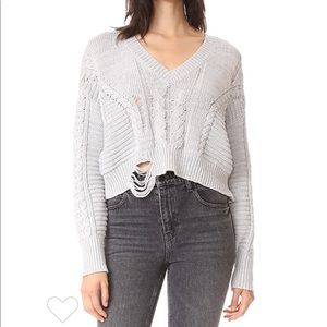 Wildfox Nancy gray sweater worn once size xs